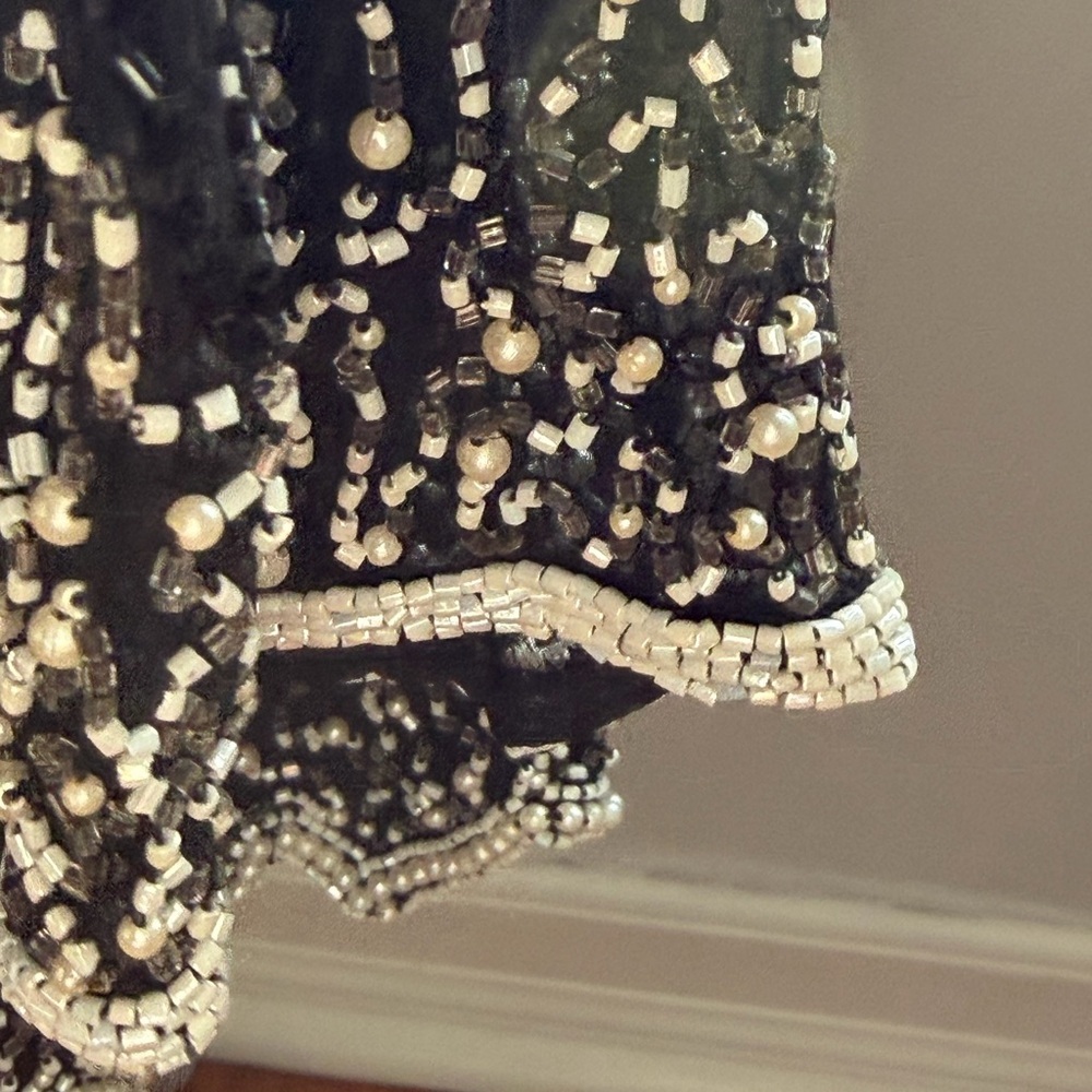 Silk Vintage Papell Boutique Evening Beaded Top - Picture 11 of 15
